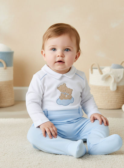 Giggles Bear Applique Collared Sleepsuit with Long Sleeves-baby-boys-clothing-nightwear-sleepsuits-image-7