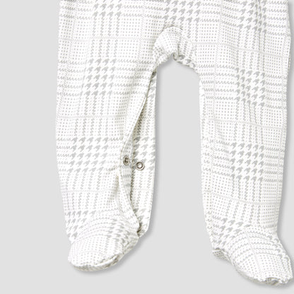 Giggles Panelled Collared Closed Feet Sleepsuit with Long Sleeves - image 8