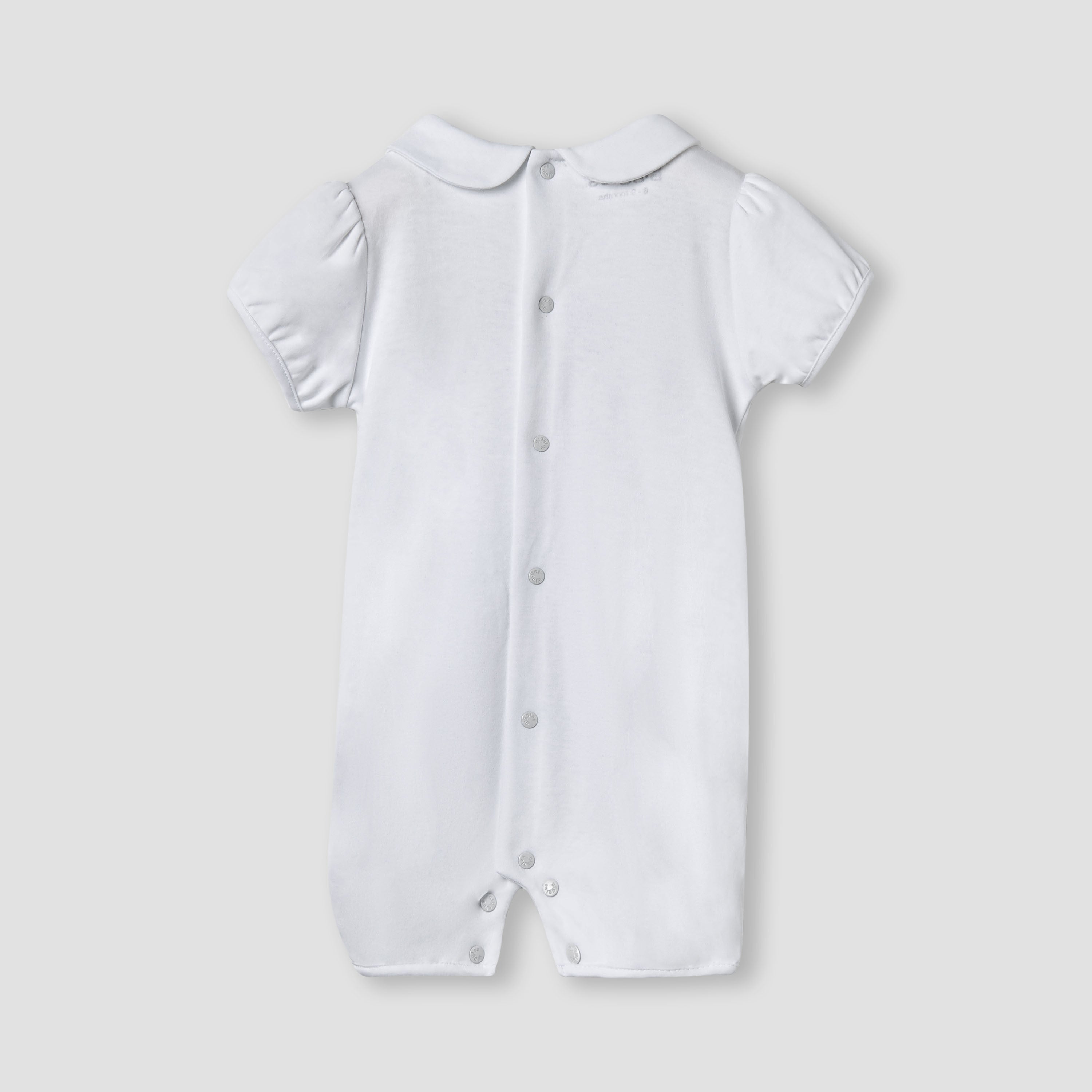 Giggles Printed Romper with Overlay and Short Sleeves