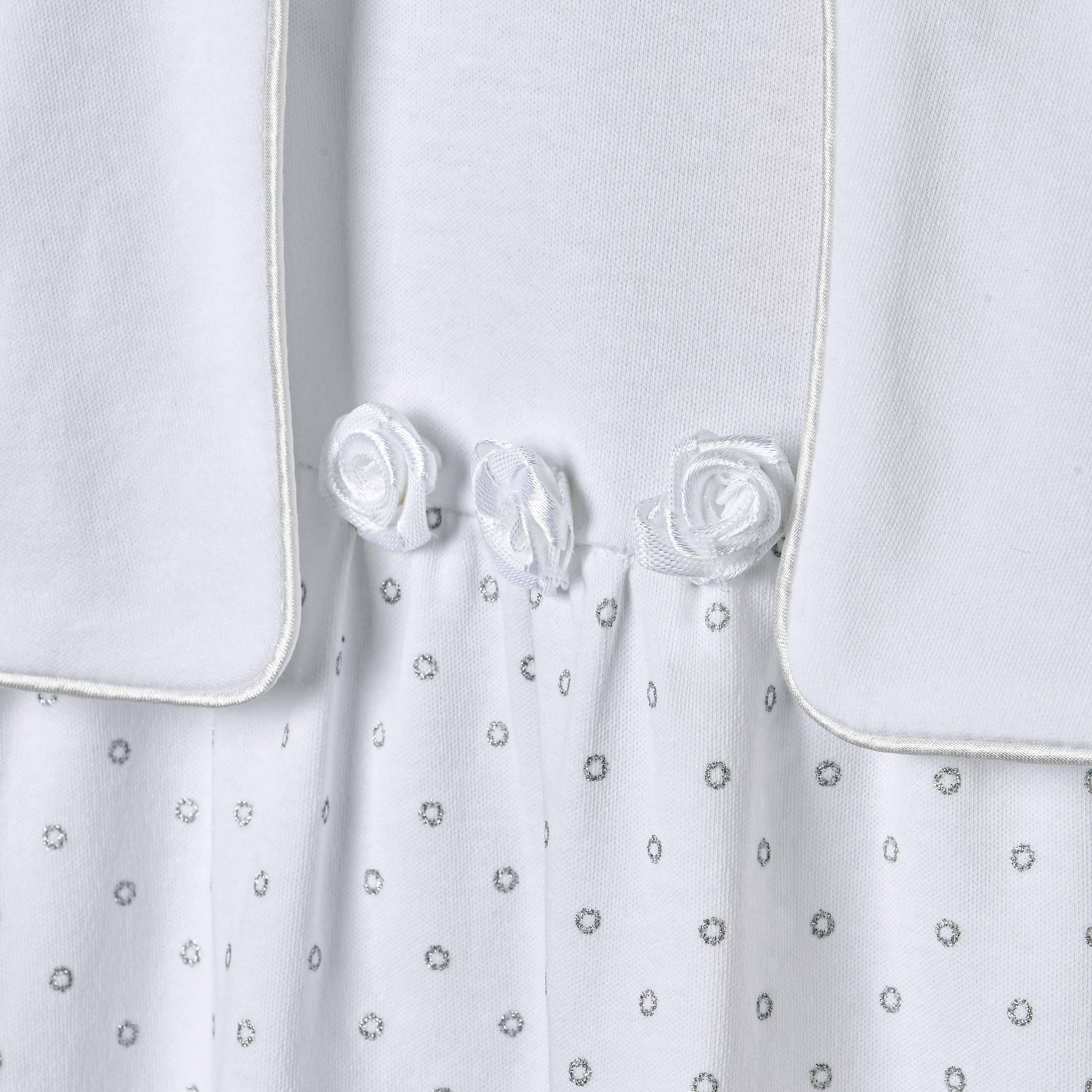 Giggles Printed Romper with Overlay and Short Sleeves