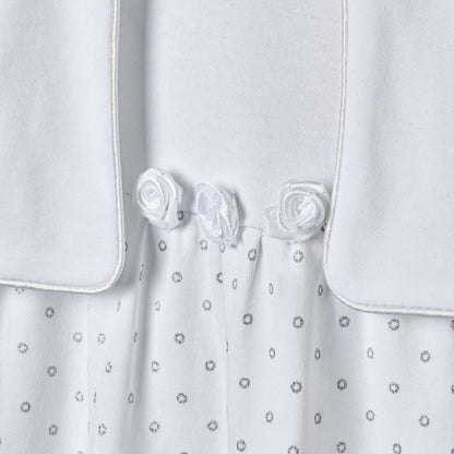 Giggles Printed Romper with Overlay and Short Sleeves