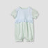 Giggles Floral Lace Romper with Puff Sleeves