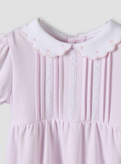 Giggles Collared Short Sleeves Romper with Snap Button Closure-baby-girls-clothing-rompers-image-4
