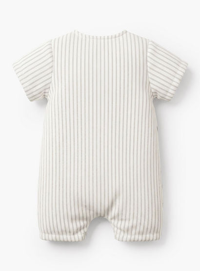 Giggles Collared Short Sleeves Romper with Striped Design-baby-boys-clothing-rompers-image-3