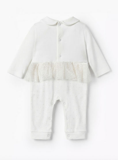 Giggles Cotton Peter Pan Collar Long Sleeves Sleepsuit with Swan Embroidery-baby-girls-clothing-nightwear-sleepsuits-image-2