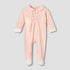 Giggles Peter Pan Collar Long Sleeves Sleepsuit with Pintuck Detail - Pink / 12-18 mths