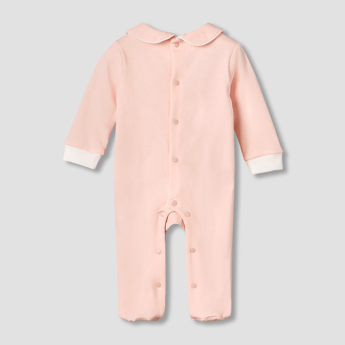 Giggles Peter Pan Collar Long Sleeves Sleepsuit with Pintuck Detail