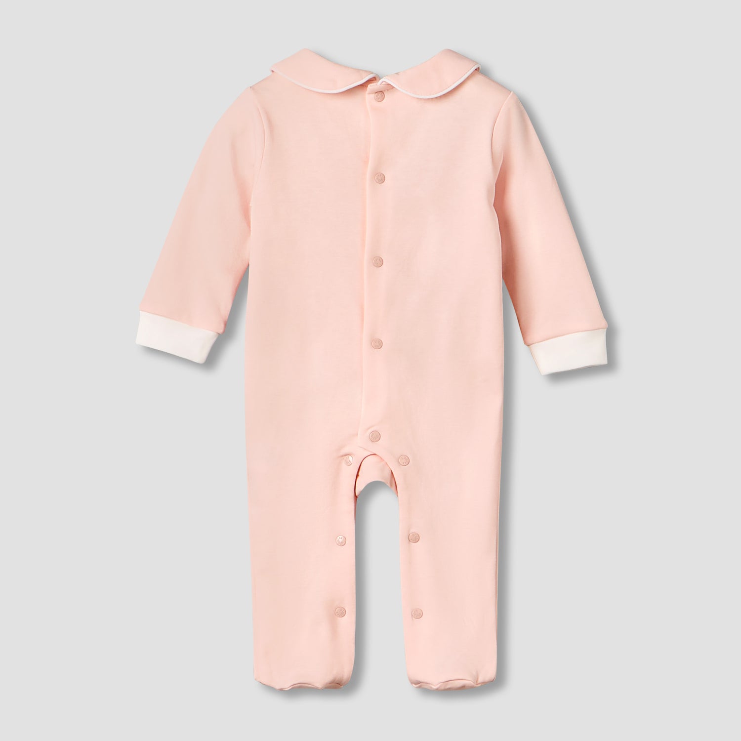 Giggles Peter Pan Collar Long Sleeves Sleepsuit with Pintuck Detail