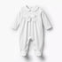 Giggles Peter Pan Collar Long Sleeves Sleepsuit with Lace Detail - White / 12-18 mths