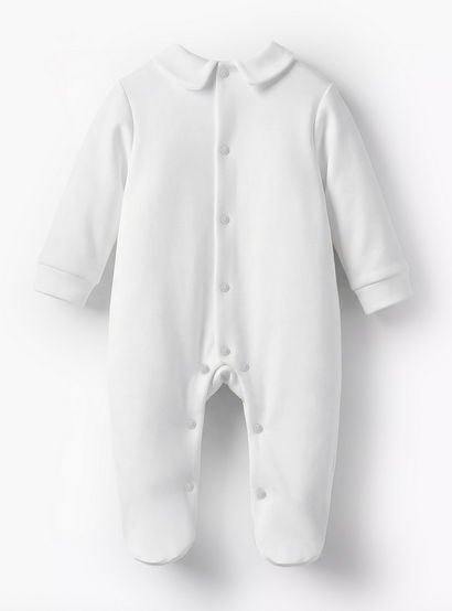 Giggles Peter Pan Collar Long Sleeves Sleepsuit with Lace Detail-baby-girls-clothing-nightwear-sleepsuits-image-2