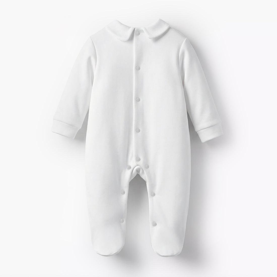 Giggles Peter Pan Collar Long Sleeves Sleepsuit with Lace Detail
