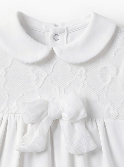 Giggles Peter Pan Collar Long Sleeves Sleepsuit with Lace Detail-baby-girls-clothing-nightwear-sleepsuits-image-3