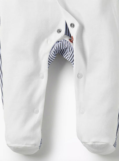 Giggles Cotton Collared Long Sleeves Sleepsuit with Pinstripe Print-baby-boys-clothing-nightwear-sleepsuits-image-4