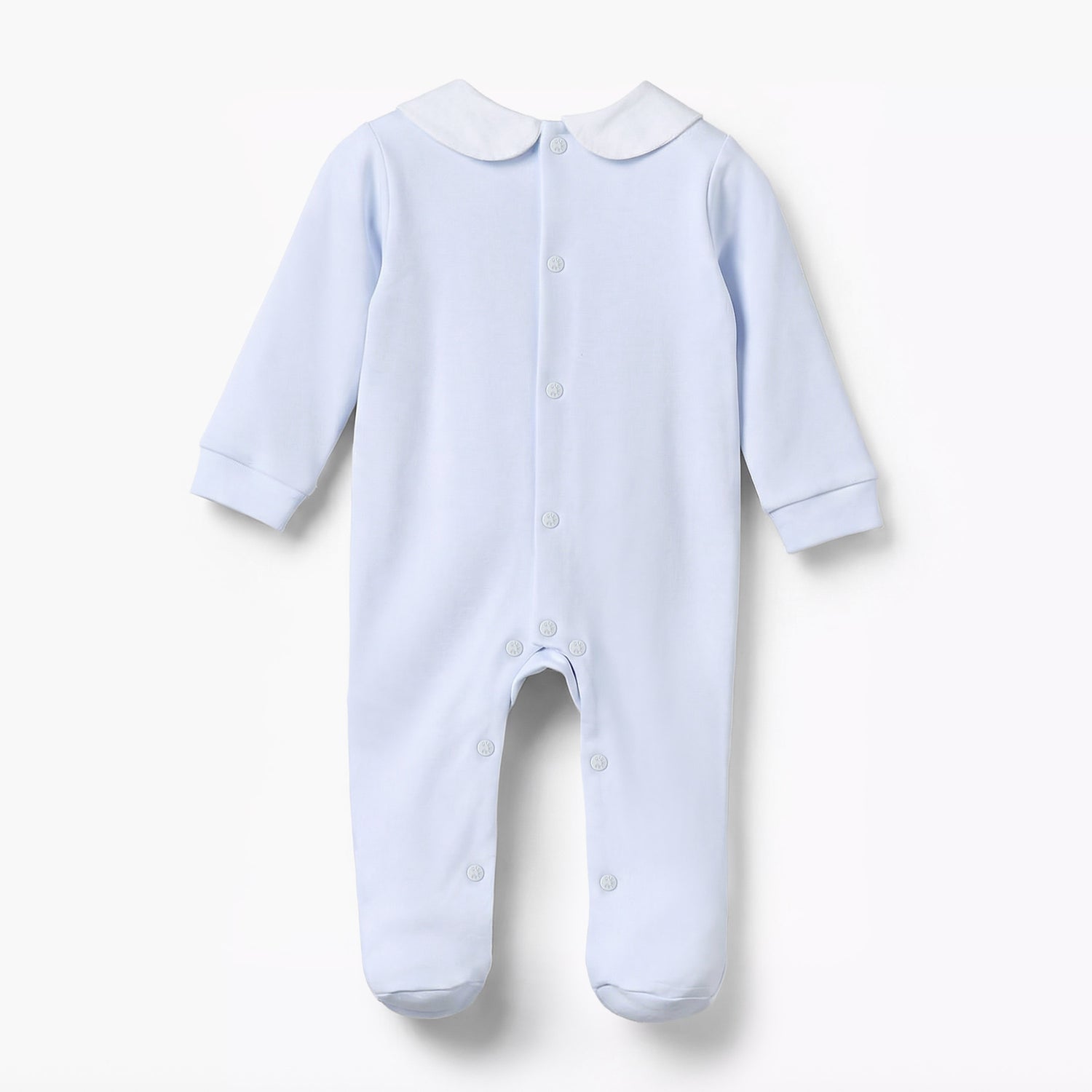 Giggles Peter Pan Collar Long Sleeves Sleepsuit with Button Closure