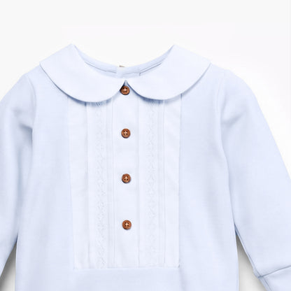 Giggles Peter Pan Collar Long Sleeves Sleepsuit with Button Closure