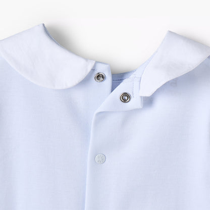 Giggles Peter Pan Collar Long Sleeves Sleepsuit with Button Closure