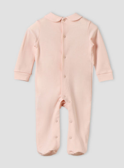 Giggles Supima Cotton Peter Pan Collar Long Sleeves Sleepsuit with Floral Embroidery-baby-girls-clothing-nightwear-sleepsuits-image-3