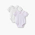 Pack of 2 Giggles Cotton Peter Pan Collar Short Sleeves Bodysuit with Embroidery