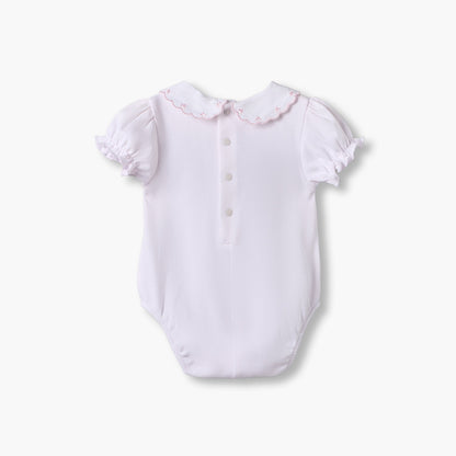 Pack of 2 Giggles Cotton Peter Pan Collar Short Sleeves Bodysuit with Embroidery