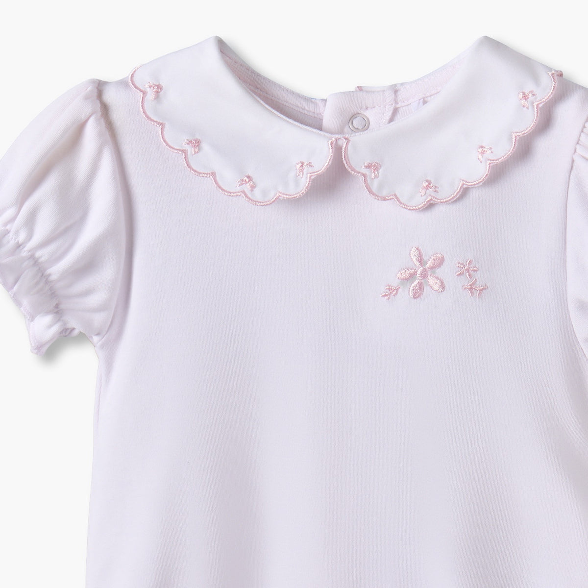 Pack of 2 Giggles Cotton Peter Pan Collar Short Sleeves Bodysuit with Embroidery