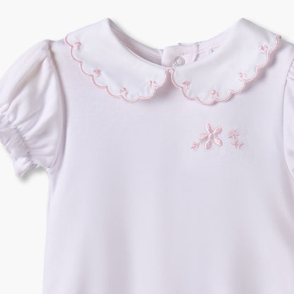 Pack of 2 Giggles Cotton Peter Pan Collar Short Sleeves Bodysuit with Embroidery