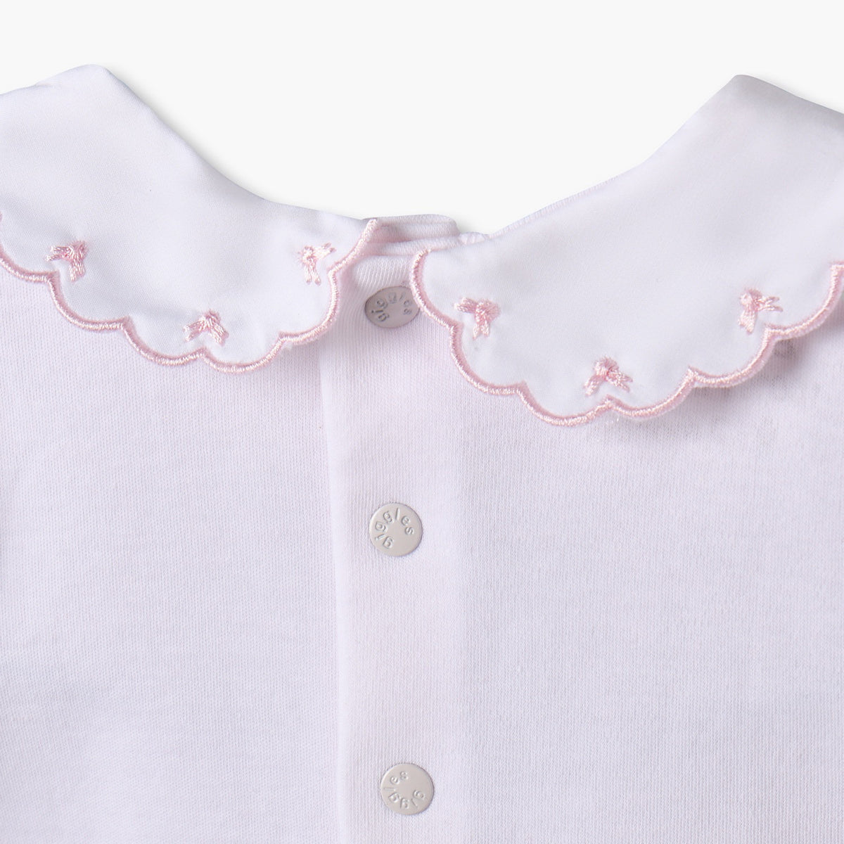 Pack of 2 Giggles Cotton Peter Pan Collar Short Sleeves Bodysuit with Embroidery