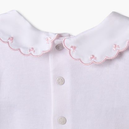 Pack of 2 Giggles Cotton Peter Pan Collar Short Sleeves Bodysuit with Embroidery