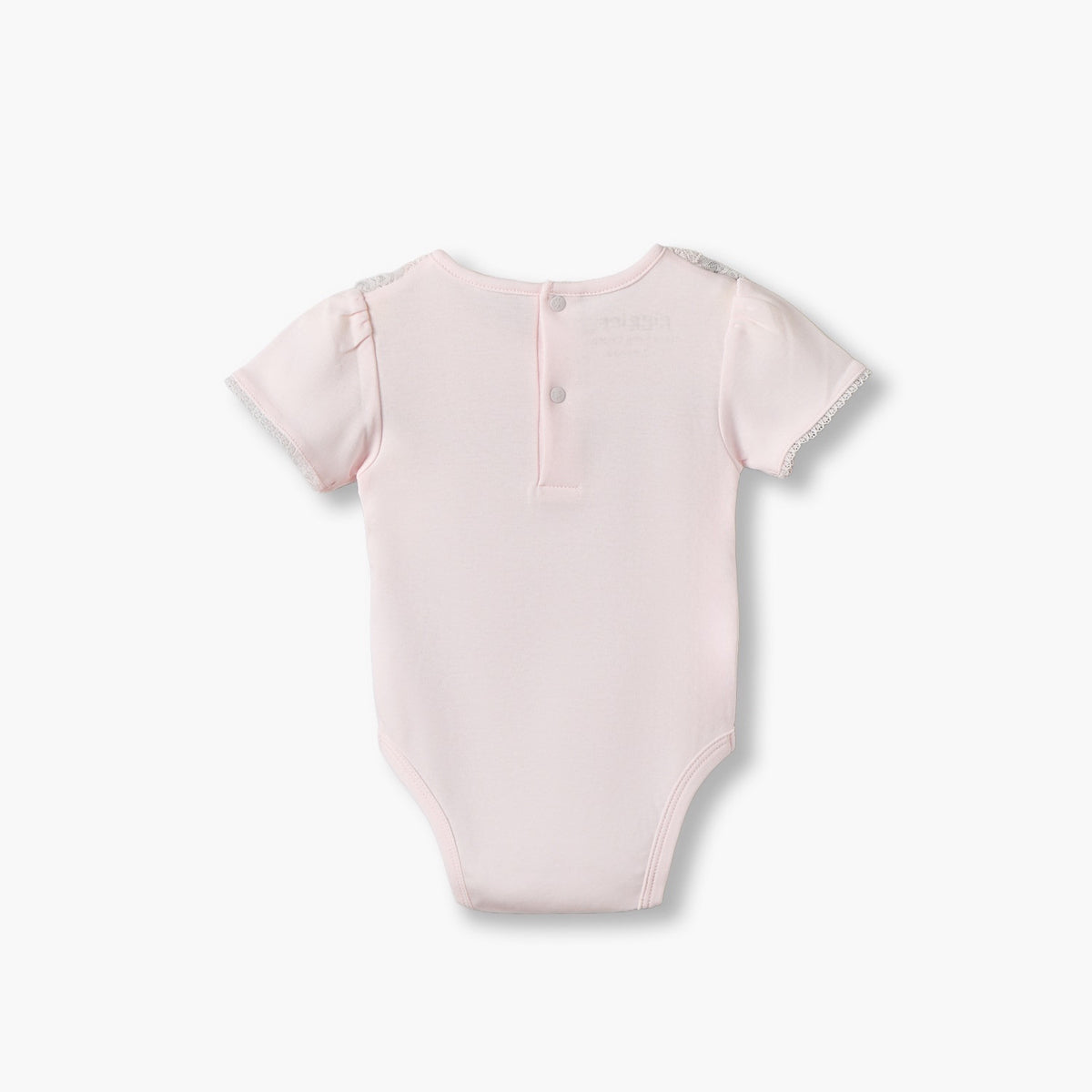 Pack of 2 Giggles Cotton Round Neck Short Sleeves Bodysuit with Lace Trim