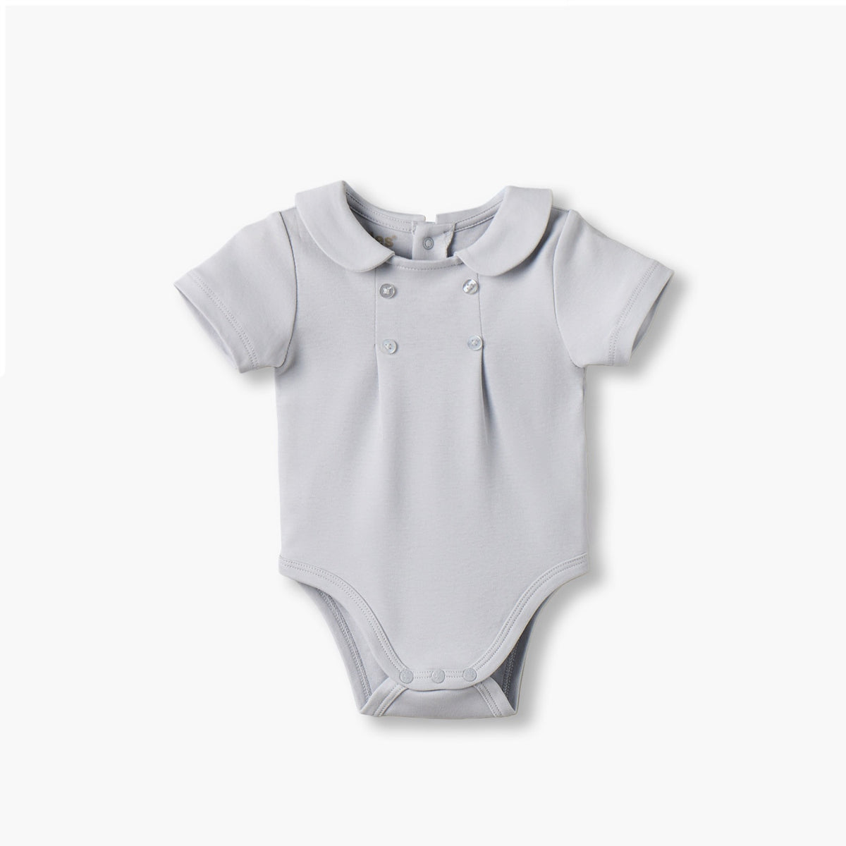 Pack of 2 Giggles Cotton Collared Short Sleeves Bodysuit with Snap Button Closure