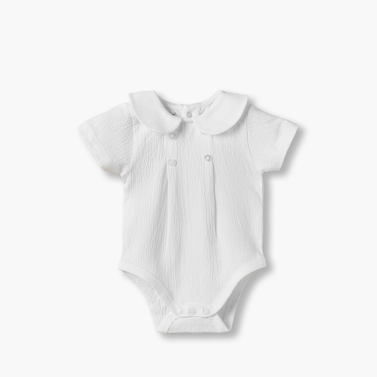 Pack of 2 Giggles Cotton Collared Short Sleeves Bodysuit with Snap Button Closure