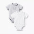 Pack of 2 Giggles Round Neck Short Sleeve Bodysuit with Snap Button Closure - Multicolour / 18-24 mths