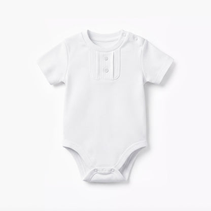 Pack of 2 Giggles Round Neck Short Sleeve Bodysuit with Snap Button Closure