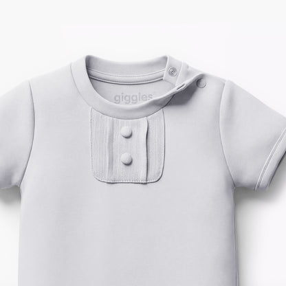 Pack of 2 Giggles Round Neck Short Sleeve Bodysuit with Snap Button Closure