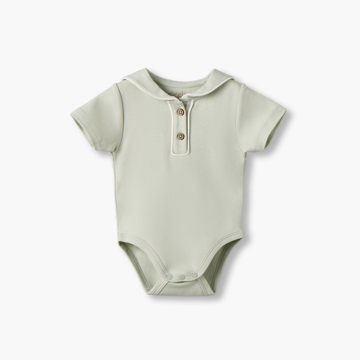 Pack of 2 Giggles Sailor Collar Short Sleeves Bodysuit with Textured Design