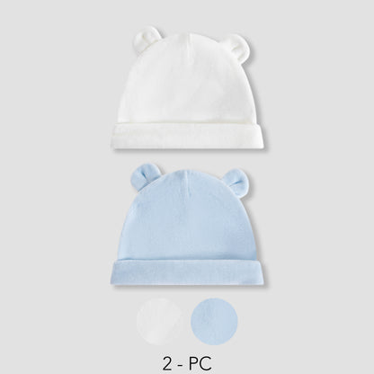 Juniors Baby Cap with Ear Detail - Set of 2