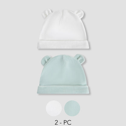 Juniors Baby Cap with Ear Detail - Set of 2