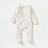 Giggles Floral Print Closed Feet Sleepsuit with Button Closure - White / 9-12 mths