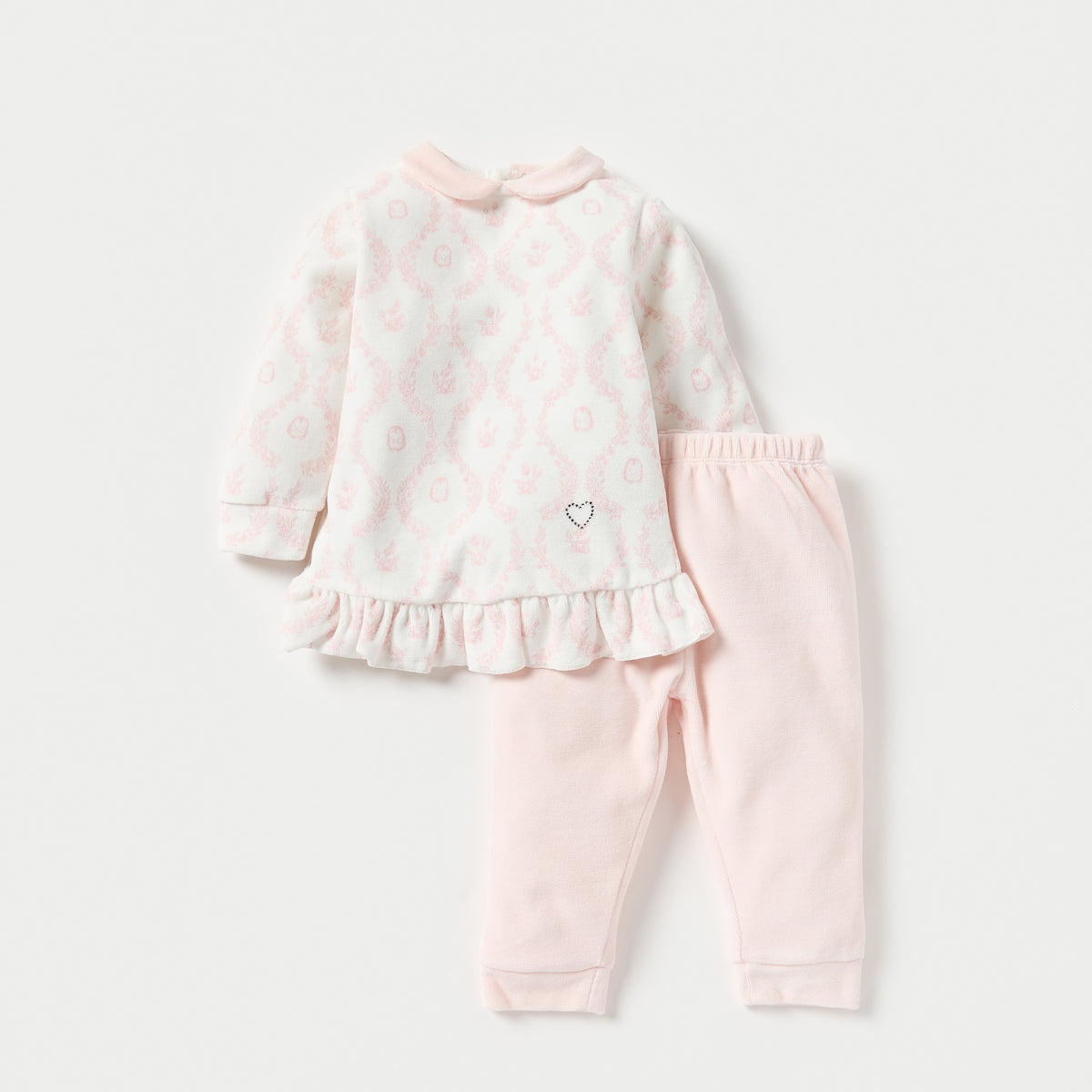 Giggles Floral Print Long Sleeves T-shirt and Pyjama Set