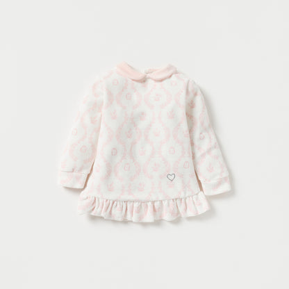 Giggles Floral Print Long Sleeves T-shirt and Pyjama Set