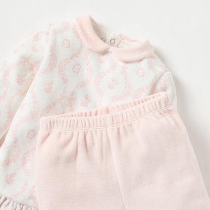 Giggles Floral Print Long Sleeves T-shirt and Pyjama Set