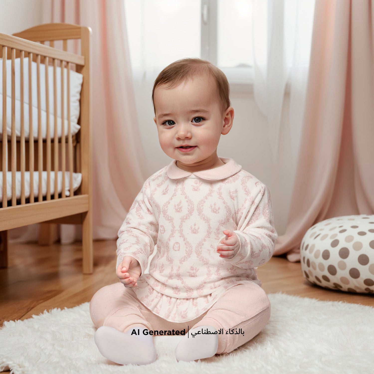Giggles Floral Print Long Sleeves T-shirt and Pyjama Set