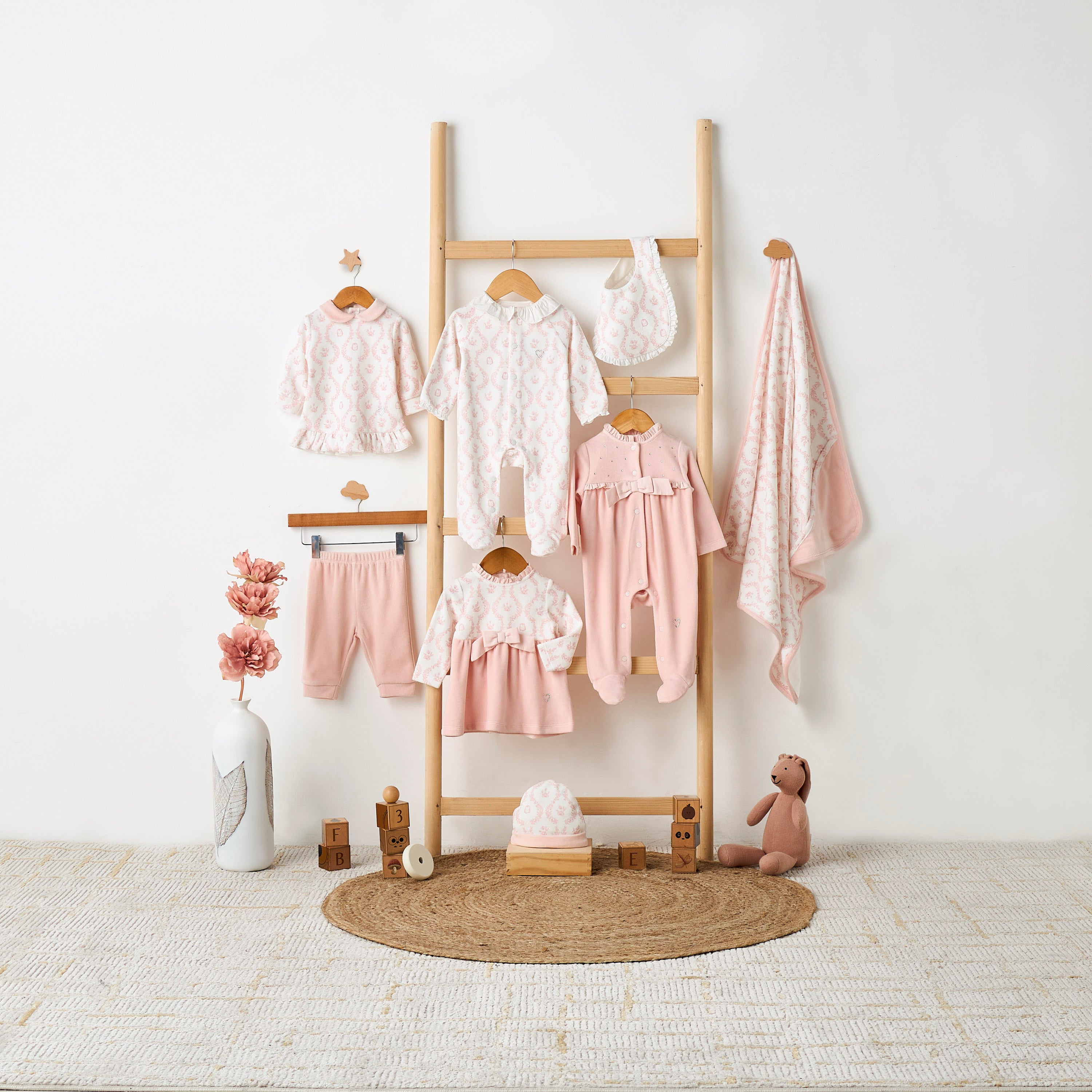 Giggles Floral Print Long Sleeves T-shirt and Pyjama Set