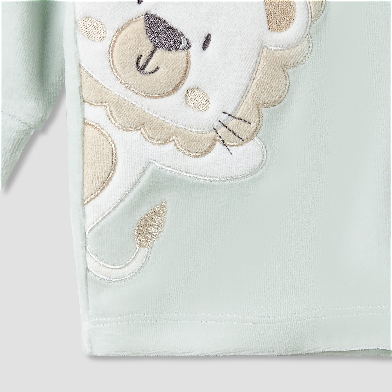 Juniors Pyjama Set with Animal Applique - Long Sleeves - Crew Neck