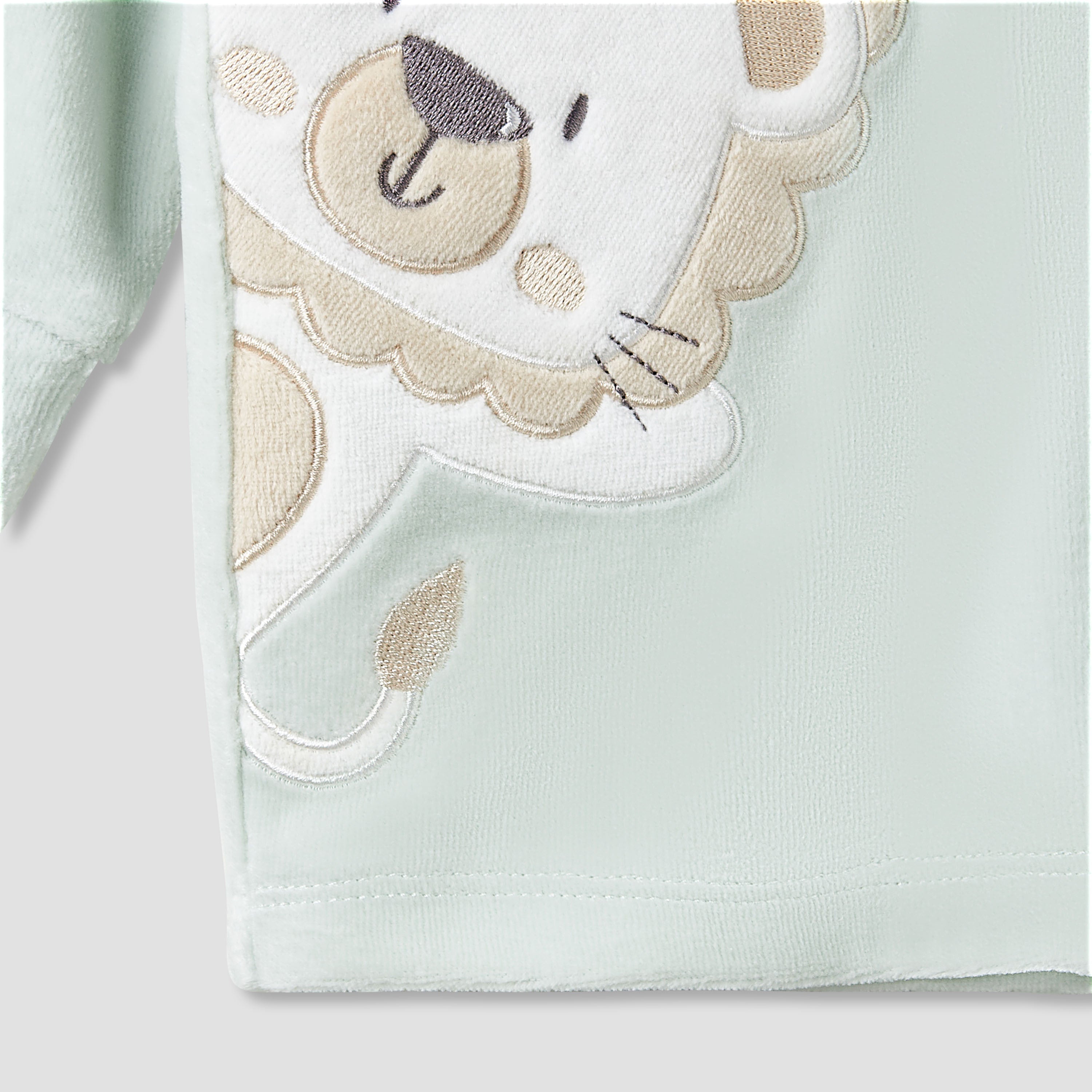 Juniors Pyjama Set with Animal Applique - Long Sleeves - Crew Neck