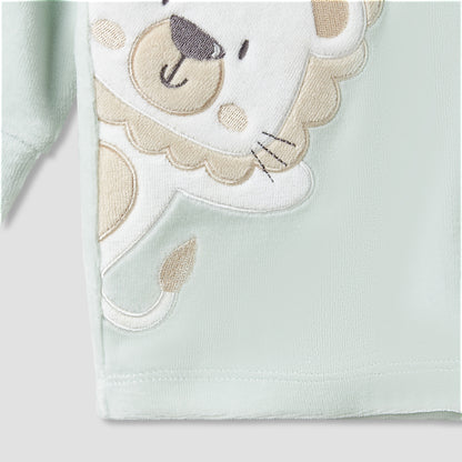 Juniors Pyjama Set with Animal Applique - Long Sleeves - Crew Neck
