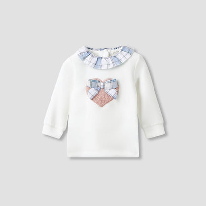 Juniors Pyjama Set with Heart Applique Detail - Long Sleeves - Collar