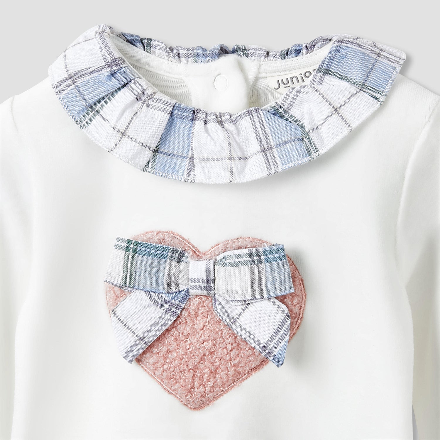 Juniors Pyjama Set with Heart Applique Detail - Long Sleeves - Collar
