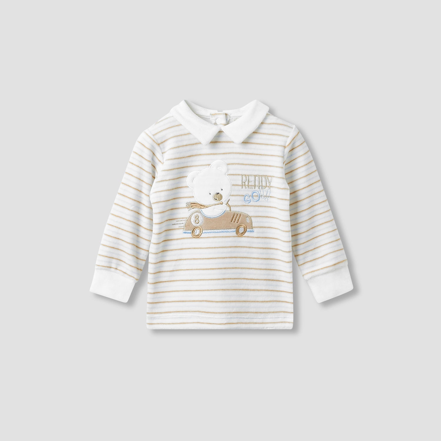 Juniors Pyjama Set with Applique Detail - Long Sleeves - Collar