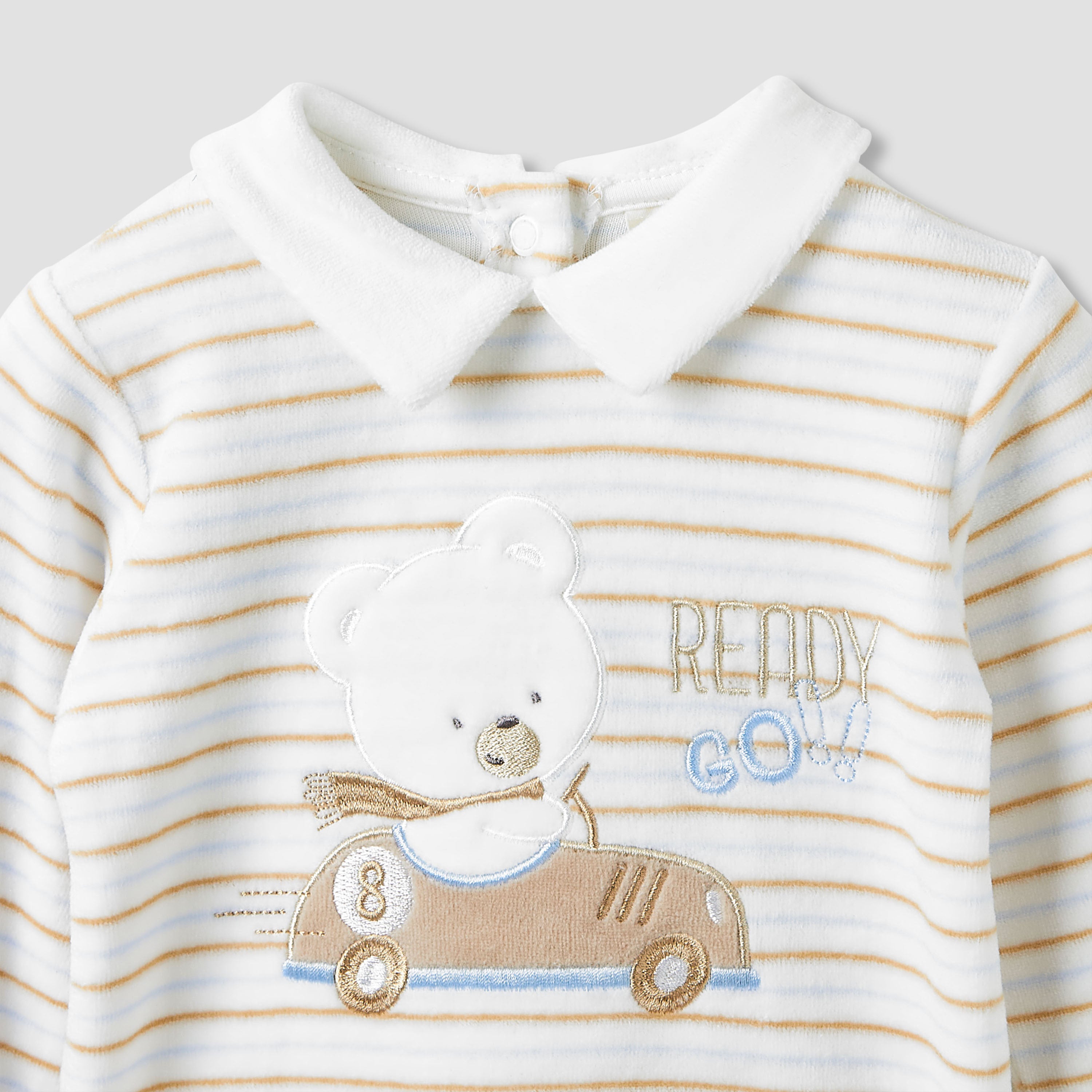 Juniors Pyjama Set with Applique Detail - Long Sleeves - Collar