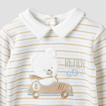 Juniors Pyjama Set with Applique Detail - Long Sleeves - Collar